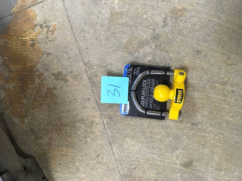lot 31 image: Reese Coupler Lock Universal 1-78, 2-516 Yellow Open box never used