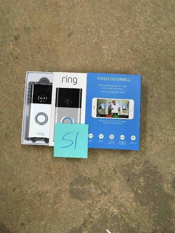 lot 51 image: Ring Wi-Fi Enabled Video Doorbell in good conditions