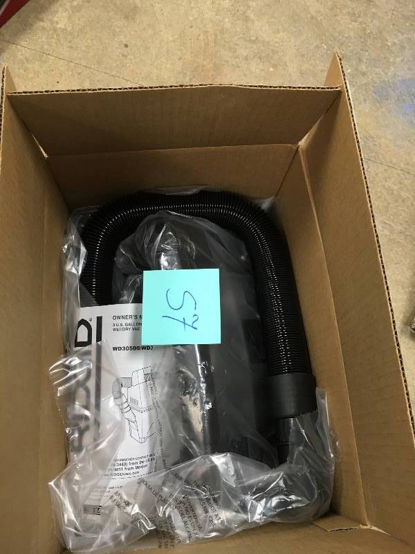 lot 57 image: Ridgid 3 Gallon, Portable Pro WetDry Vac. Not used