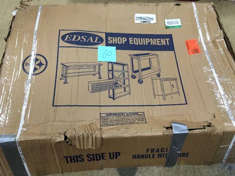lot 60 image: Edsal 24 in. Utility Cart, Gray Not used