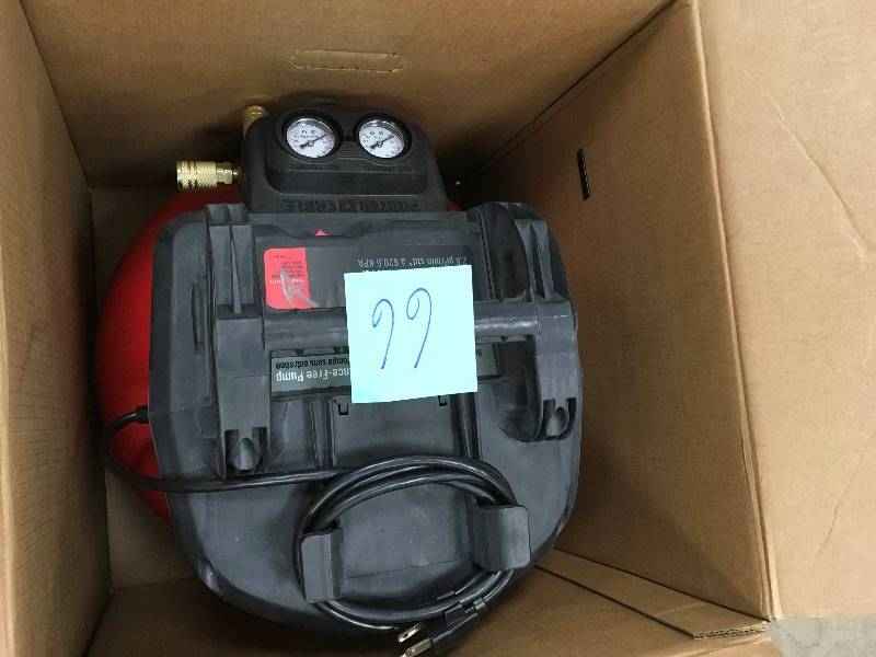 lot 66 image: Porter Cable 6 Gallon Pancake Air Compressor in working conditions