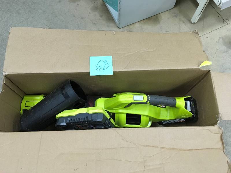 lot 68 image: Ryobi 40 Volt Lithium Cordless Jet Fan Blower In working conditions