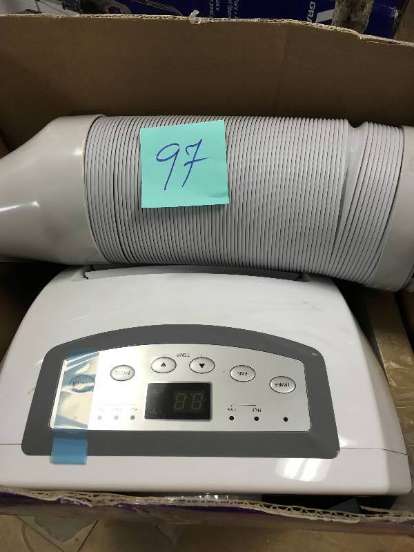 lot 97 image: LG Electronics 10,000 BTU Portable Air Conditioner and Dehumidifier Function with Remote in White