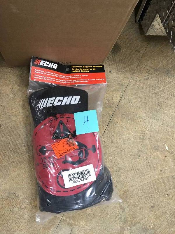 lot 4 image: ECHO 4-Point Brush Cutter Harness Open box never used