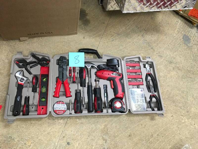 lot 8 image: Apollo 161 Piece Kit with 4.8 V Screwdriver Open box never used