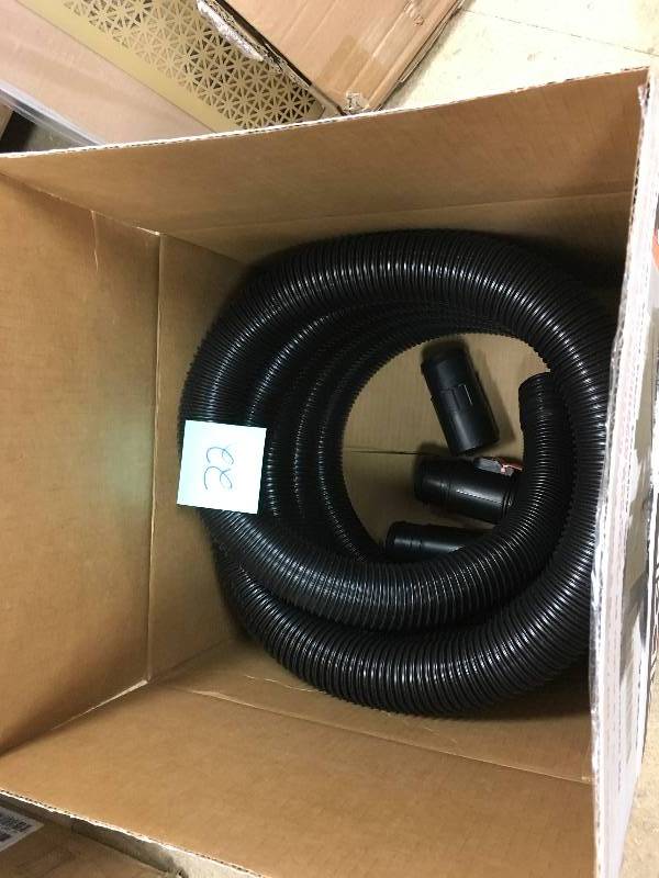 lot 22 image: Ridgid 2-12  x 20 Dual Flex Locking Vac Hose Extension Kit Not used