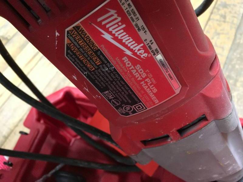 Milwaukee 1 SDS Plus Rotary Hammer In working conditions