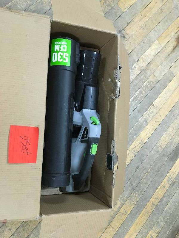 EGO 110 MPH 530 CFM Variable Speed Turbo 56 Volt Cordless Electric Blower Battery and Charger Inculded Open box never used