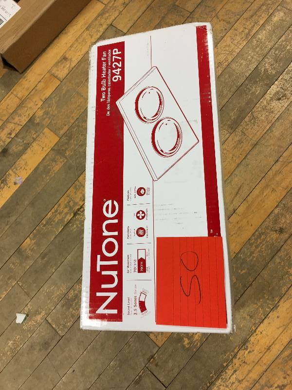 Broan-Nutone Two Bulb Heater with Exhaust Fan Open box never used