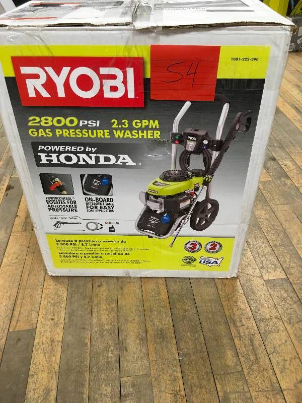 Ryobi 2800 PSI 2.3 GPM Gas Pressure Washer Open box never used