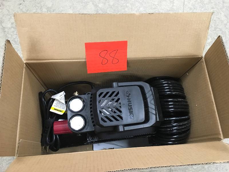 Husky 2 Gal Oil Free Air Compressor In working conditions