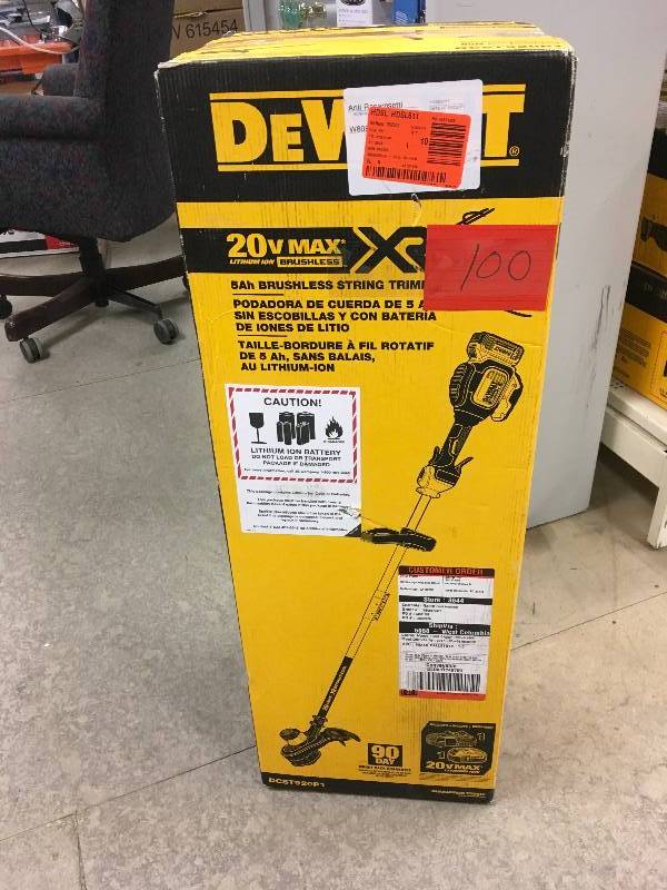 DeWalt 20V Cordless Li-Ion XR Brushless String Line Trimmer Open box never used