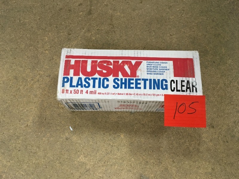 Husky Plastic Sheeting Clear not used