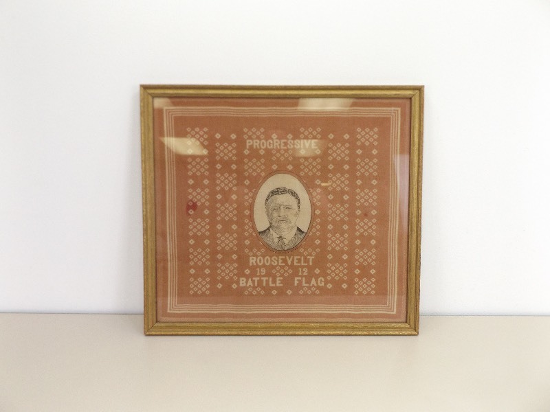 lot 11 image: Authentic 1912 Progressive Roosevelt&nbspFramed Battle Flag