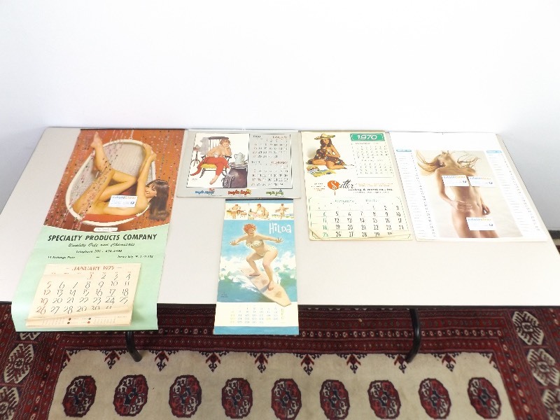 lot 24 image: Lot of Vintage Girly Pin-Up Calendars