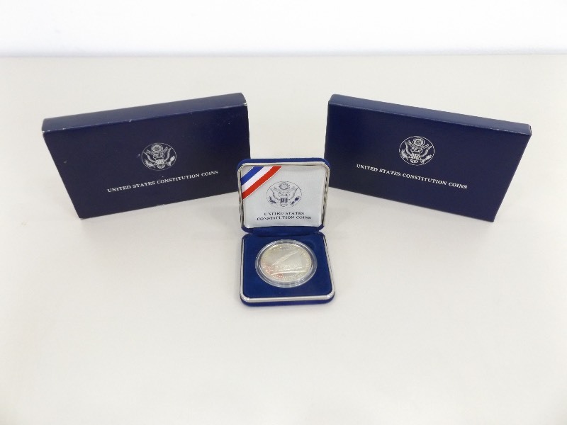 lot 31 image: 1987 US Constitution Proof 90% Silver Dollar