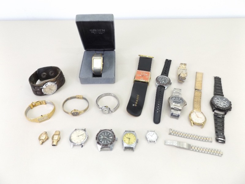 lot 46 image: Lot of Mens and Womens Watches, Faux Rolex, Parts, etc.