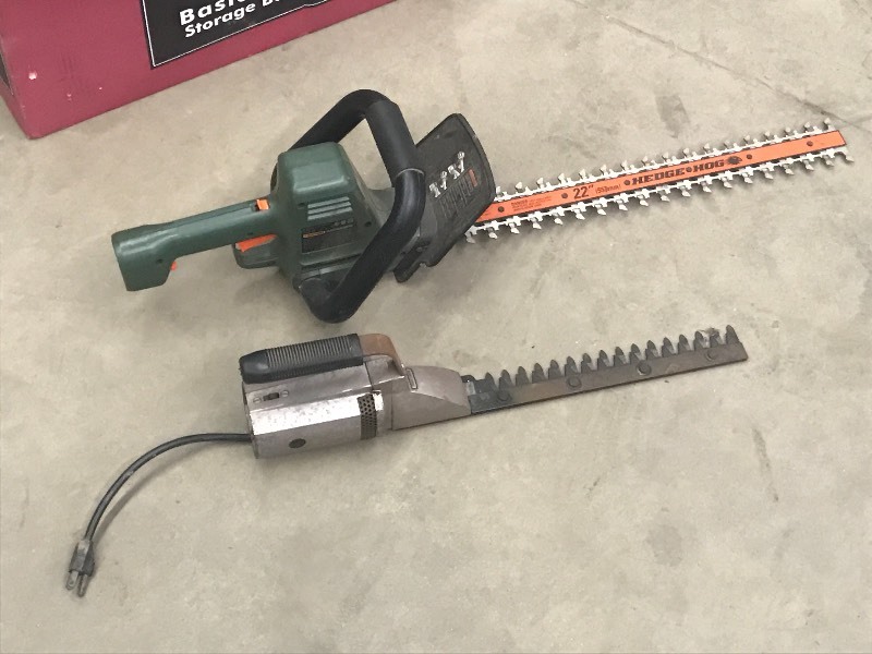 lot 35 image: Lot Of (2) Electric Hedge Trimmers,...