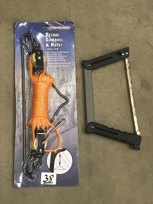lot 38 image: Lot Of New Deluxe Gambrel & Hoist ...