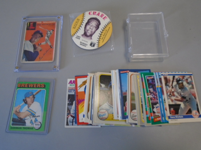 1954 Ted Williams, 1974 Crane Hank Aaron And Other Outfielders Cards