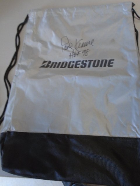 Autographed Paul Krause Drawstring Pack