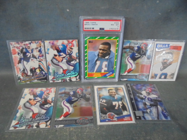 Bruce Smith Football Cards with Graded and Slabbed Rookie Card