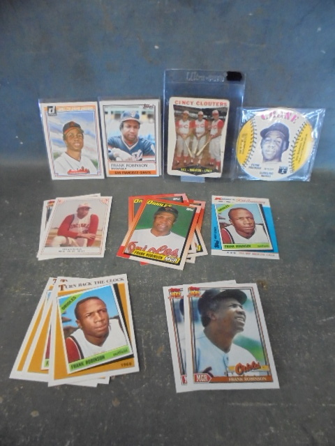 Vintage Frank Robinson Baseball Cards with 1960 Topps and 1974 Crane Cards