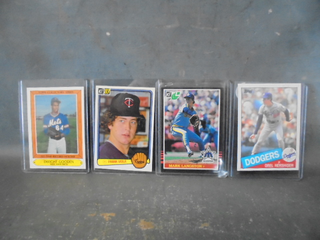 Viola, Gooden, Hershiser and Lanston Rookie Baseball Cards