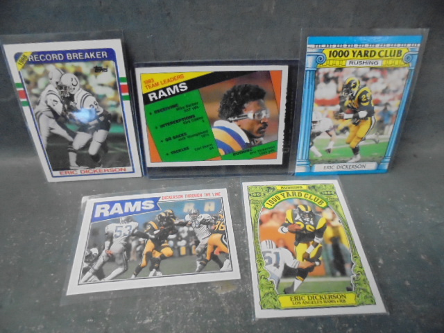 Vintage Eric Dickerson Football Cards with Rookie card