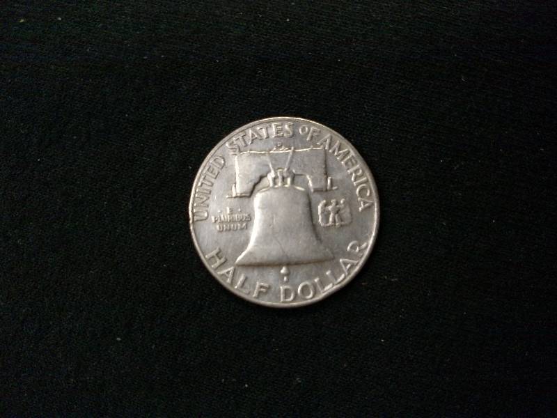 1953 D Franklin Silver Half Dollar...