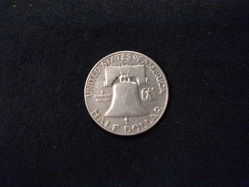 1957 D Franklin Silver Half Dollar...