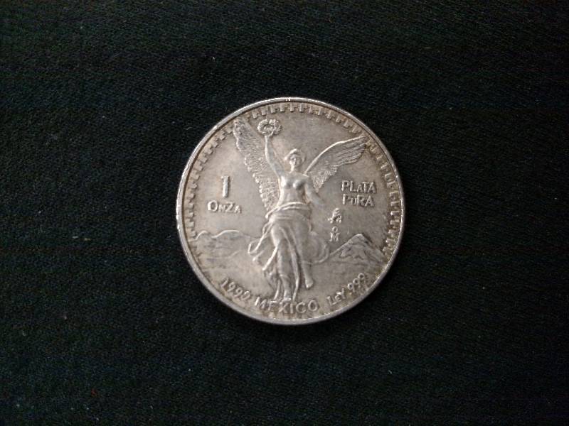 1992 Mexican One Ounce .999 Silver ...