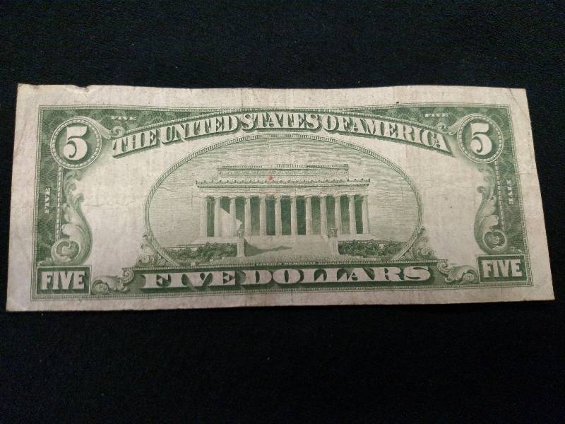 1934 A Five Dollar Silver Certifica...