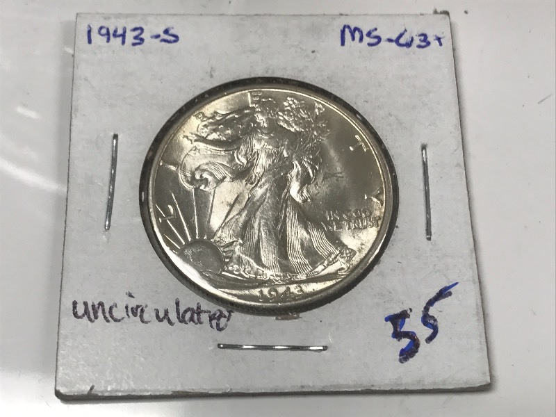 1943-S Uncirculated Walking Liberty...