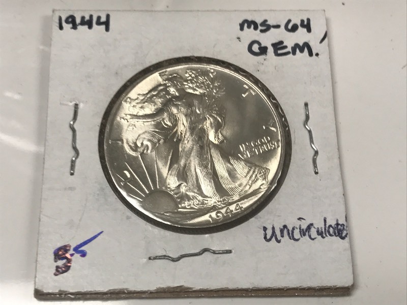 1944 Uncirculated Walking Liberty S...