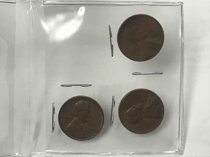 Mint Error Coins (3) 1958-D Lincoln...