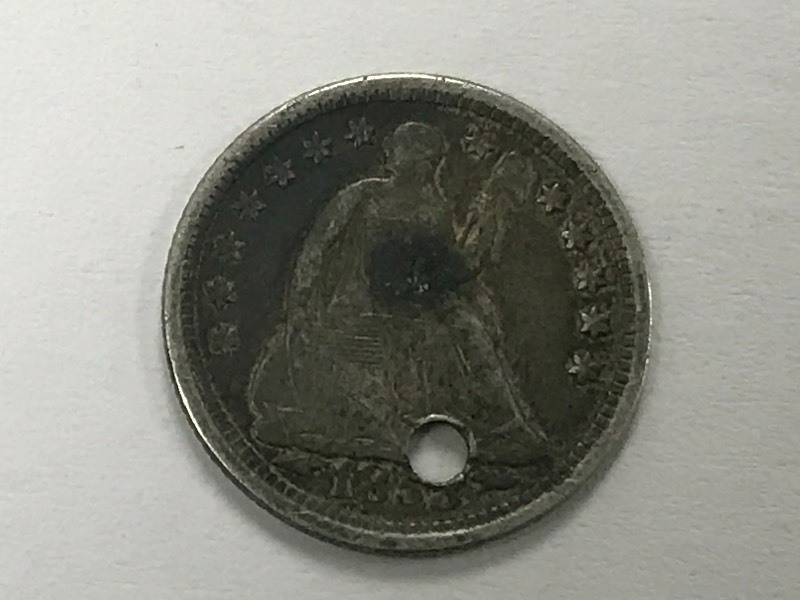 1855 Half Dime, Coin Has A Hole In ...