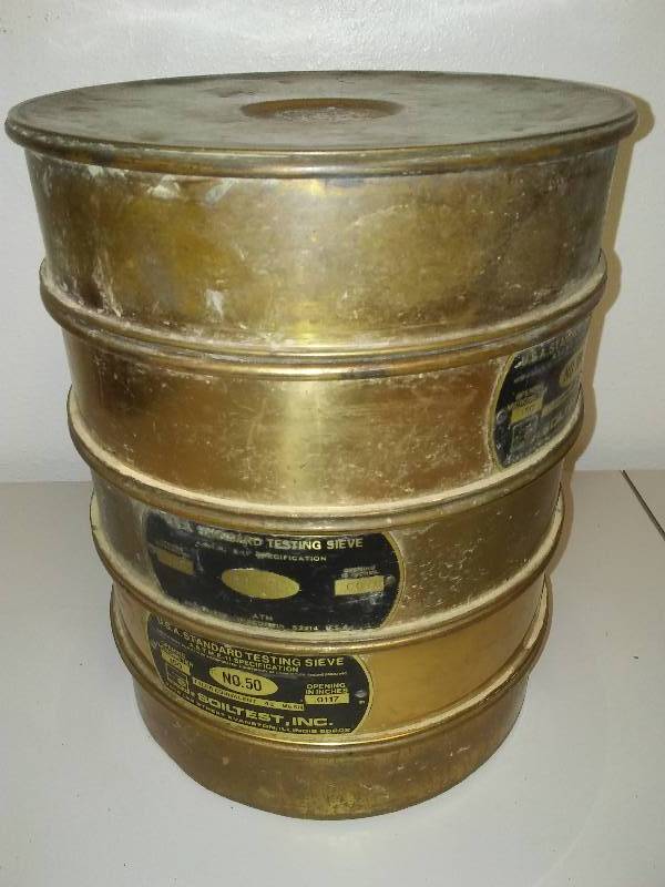 lot 7 image: Vintage Brass Soil Screens (5)