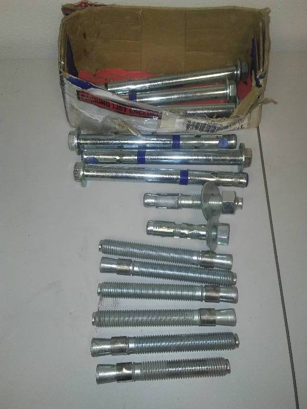 lot 70 image: 14 Concrete Bolts  Powers Variety