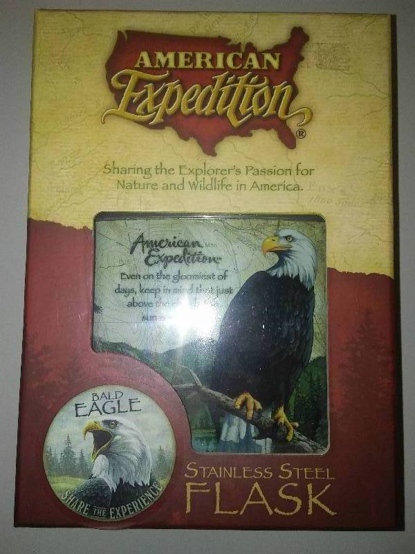 lot 117 image: NEW American Eagle Expedition Stainless Steel Flask