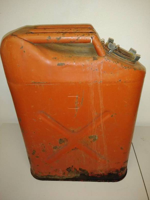 lot 136 image: Red 5-gallon Gerry  Gas Can