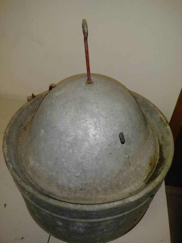 lot 138 image: Galvanized 16 in. Diameter waterer with float valve