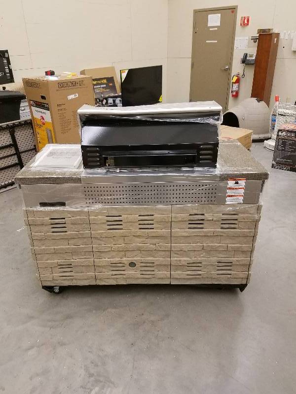 lot 72 image: KitchenAid 4-Burner Propane Gas Island Grill in Stainless Steel with Rotisserie Burner and Searing Side Burner