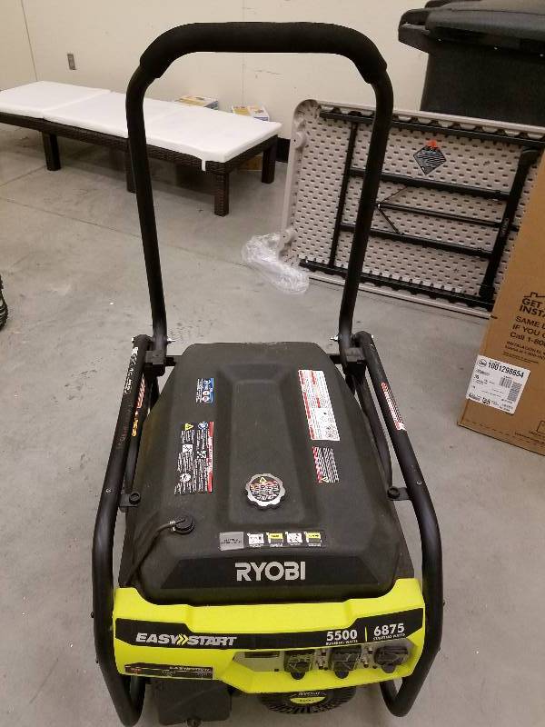 lot 75 image: Ryobi 5,500-Watt Gasoline Powered Portable Generator