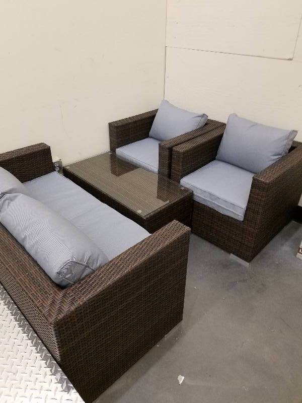 lot 87 image: Lago Collection Isles 4-Piece Outdoor Patio Seating Set
