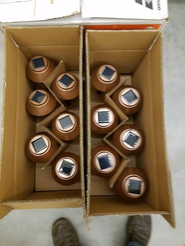 lot 100 image: Outdoor Pathway Light Round - Copper Finish - Smith & Hawken