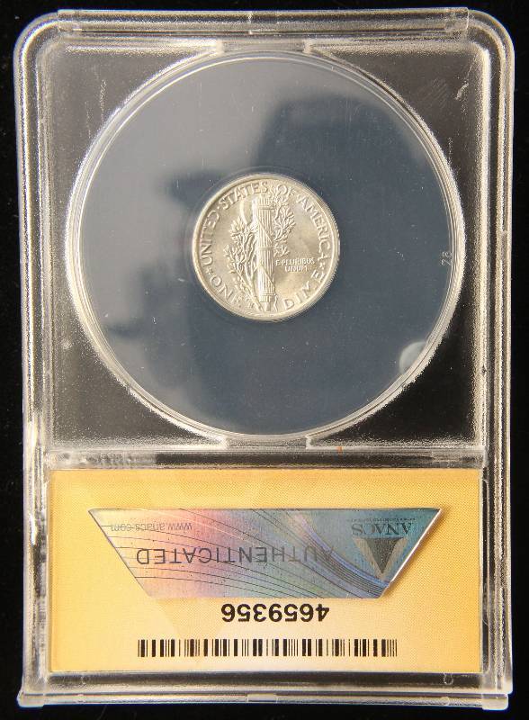 1939-S MERCURY SILVER DIME MS65 ANACS