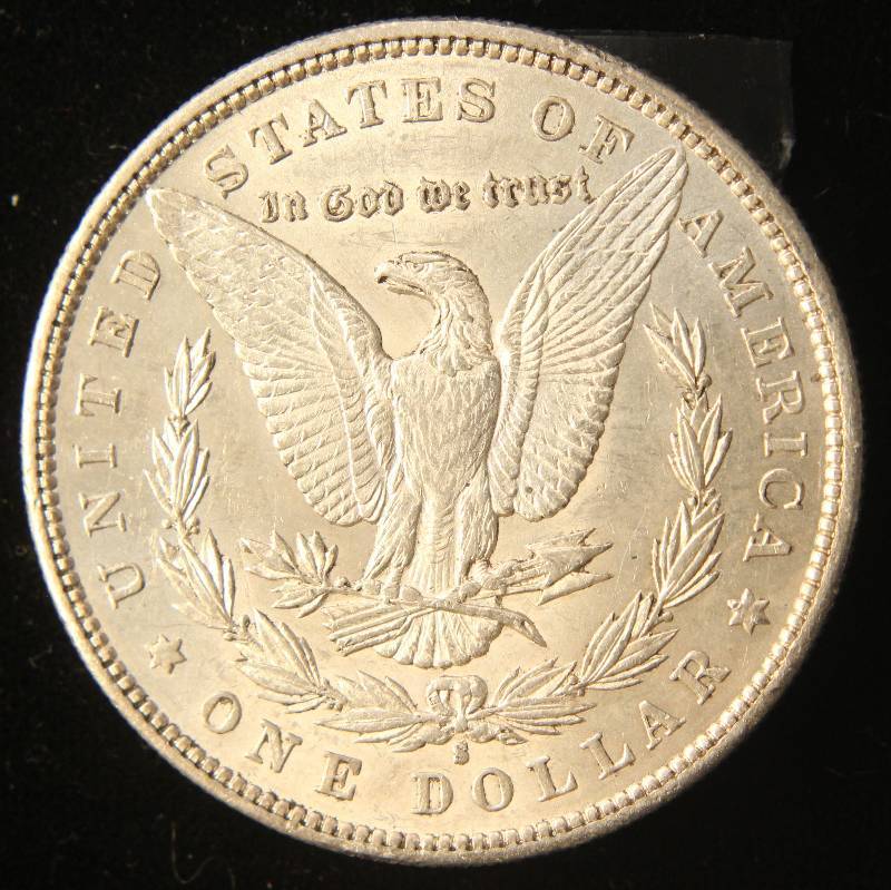 1880-S MORGAN SILVER DOLLAR AU58