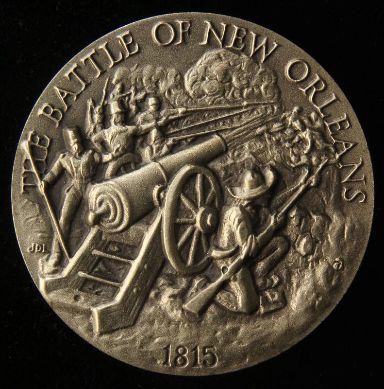 VINTAGE BATTLE OF NEW ORLEANS 1.11 TROY OZ. STERLING SILVER ART ROUND LONGINES SYMPHONETTE SOCIETY