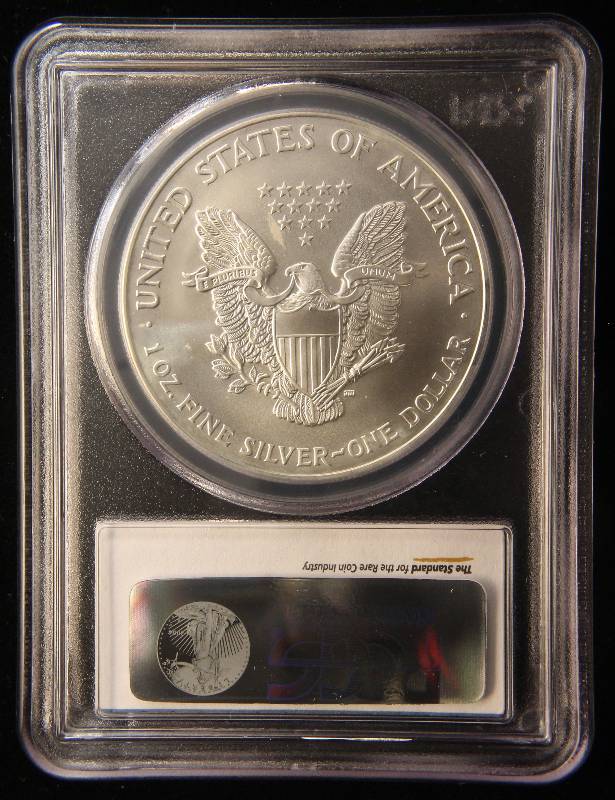 2004 AMERICAN SILVER EAGLE 1 TROY OZ. .999 FINE SILVER GEM BU PCGS